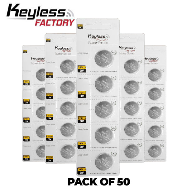 KeylessFactory - CR2016- 3V Lithium Battery (50-Pack) - UHS Hardware