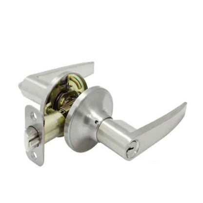 Cal-Royal - Chelsie - Light Duty Cylindrical Lever Set - Entrance - Lenox Lever - Round Rose - Satin Nickel - Grade 3 - UHS Hardware