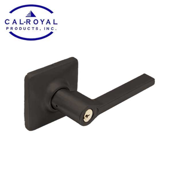 Cal-Royal - Challenger Door Lever Set - Square Rose - Black - Storeroom - Grade 2 - UHS Hardware