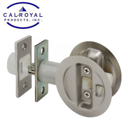 Cal-Royal - RSDL20 - Pocket Door Lock - 2 3/8" Backset - 1 3/4" Door Thickness - Satin Nickel