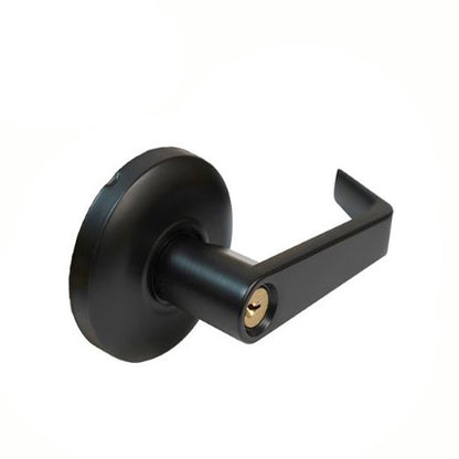 Cal-Royal - STR05L - Clutch Cylindrical Lever - Exit Device Trim - Storeroom - Schlage "C" Keyway - Black - Grade 1 - UHS Hardware