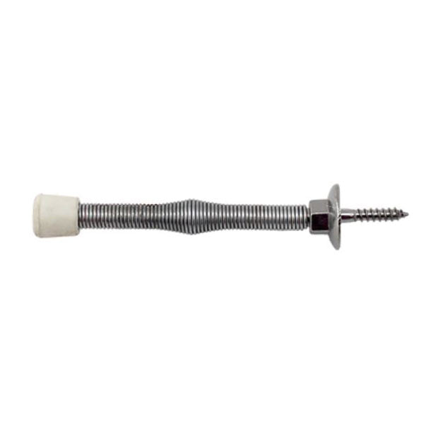 Cal-Royal - FS89 - Flexible Door Stop - 3" - Fixed Screw - Satin Nickel - UHS Hardware