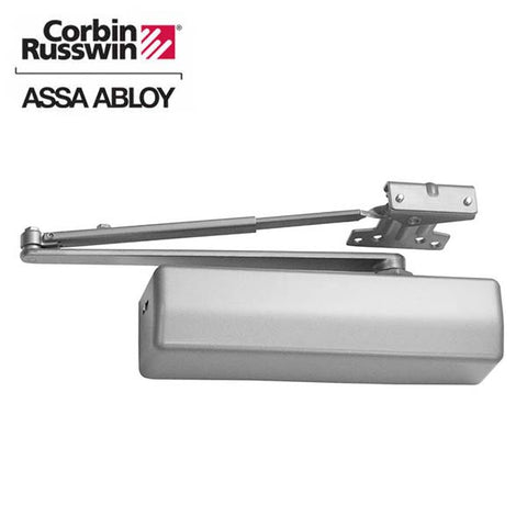 Corbin Russwin - DC6210 - Surface Mounted Door Closer - Fire Rated - V-O Material Covering - Regular Arm - Non-Handed - Silver Aluminum - Grade 1 - UHS Hardware