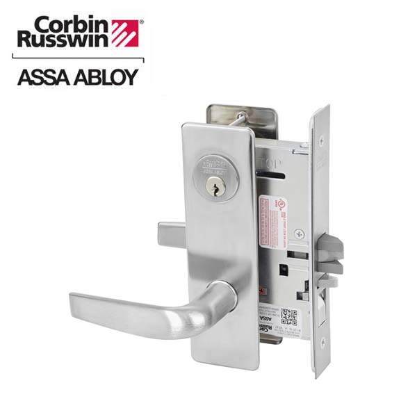 Corbin Russswin - ML2051 - Mortise Lockset - Entrance or Office - Satin Stainless Steel - Grade 1 - UHS Hardware