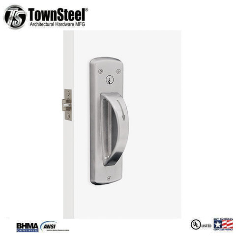 TownSteel - CRX-A - 5-Point Ligature Resistant Cylindrical Lock - Optional Function - Optional Handing - Stainless Steel - Grade 1
