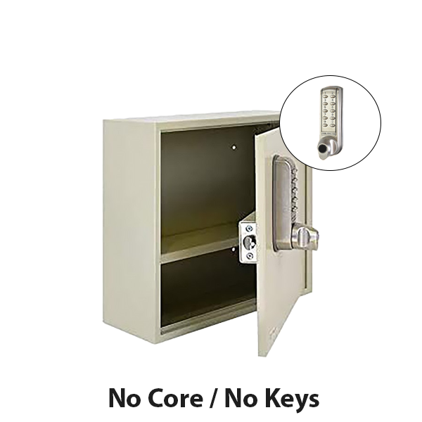 Code Lock - Storage Cabinet with Removable Shelf w/ CL2255 - Brushed Steel - Electronic Lock - Tubular Mortise Latch - Optional Lock Prep - Optional Size - UHS Hardware