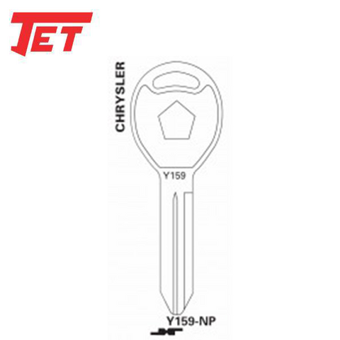 JET - Y159-NP - Chrysler Dodge Jeep - Mechanical Key - Nickel Plated - UHS Hardware