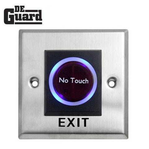Contactless No Touch - Door Exit Button - Square - Stainless Steel Plate - NO/NC/COM - 12VDC - UHS Hardware