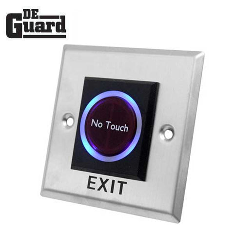 Contactless No Touch - Door Exit Button - Square - Stainless Steel Plate - NO/NC/COM - 12VDC - UHS Hardware