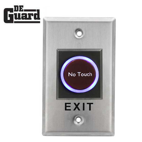 Contactless No Touch - Door Exit Button - Rectangle - Stainless Steel Plate - NO/NC/COM -  12VDC - UHS Hardware