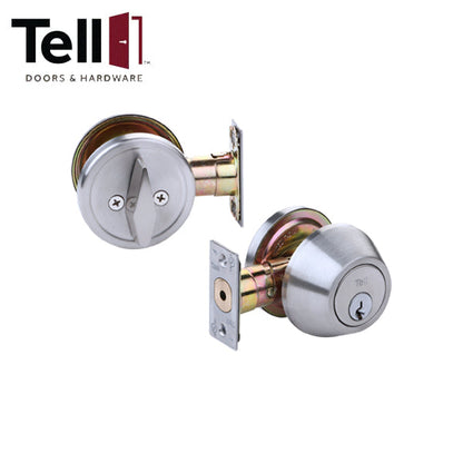 TELL - DB2000 Series - Standard Duty - Tubular Deadbolt - Single Cylinder - Optional Finish - Grade 2
