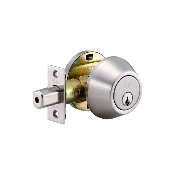 TELL - RL100028 - Heavy Duty - Tubular Deadbolt - Stainless Steel - Double Cylinder