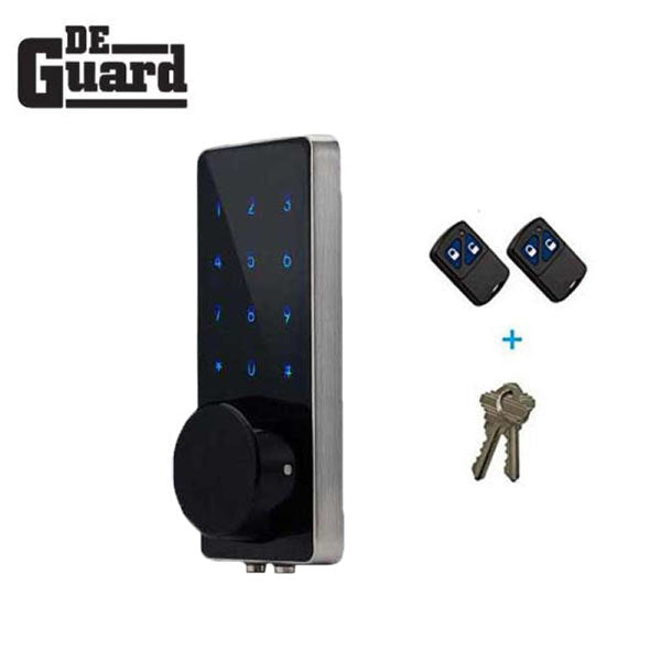 Premium Electronic Touchscreen Deadbolt - Key Override - w/ Remote Control - Satin Silver - UHS Hardware