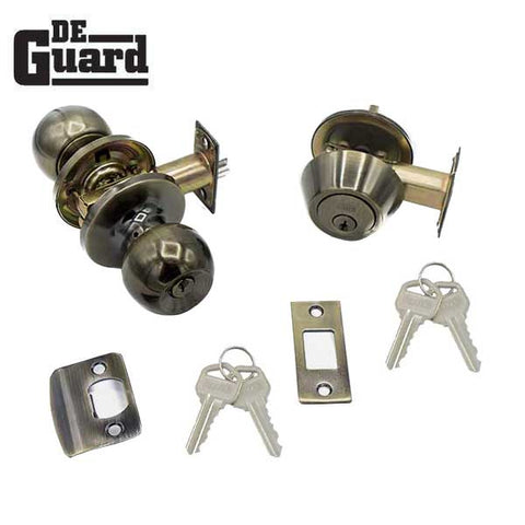 Premium Combo Lockset - Antique Bronze - Entrance - Grade 3 - KW1 - UHS Hardware