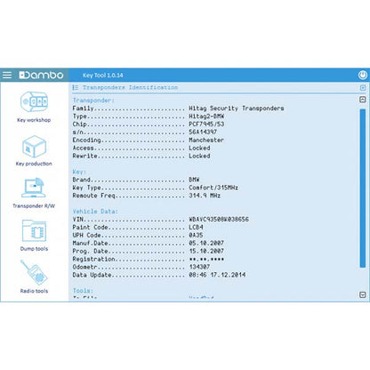 Dambo Key Tool - Key Cloner - Read Write Transponders - UHS Hardware