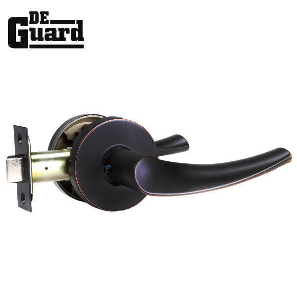 Contemporary Wave Lever Set - Passage - Round Rose - Aged Bronze - Grade 3 - UHS Hardware