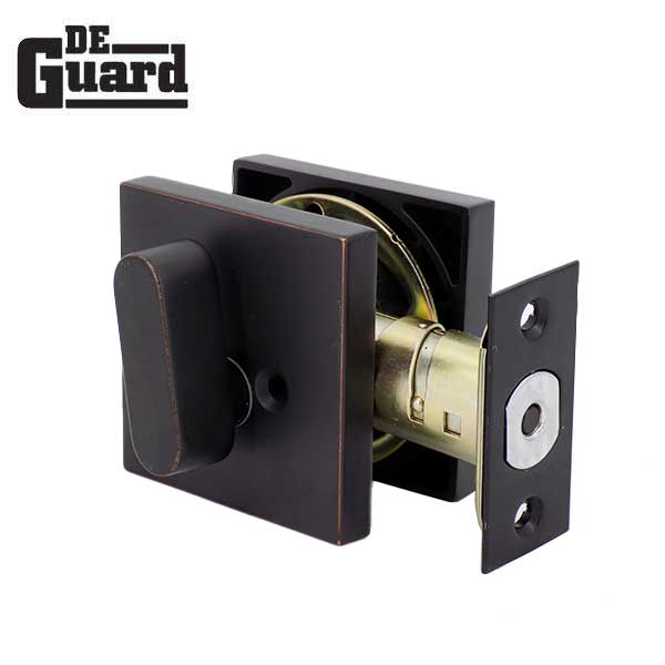 Premium Contemporary Leverset & Deadbolt Combo Lock  - Square Rose - Oil Rubbed Bronze  - Grade 3 - (SC1 / KW1) - UHS Hardware