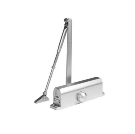 Hydraulic Door Closer / Back Check / w/ Hold To Open - Grade 1 - Satin Nickel - Adjustable Size 1-6 - UHS Hardware