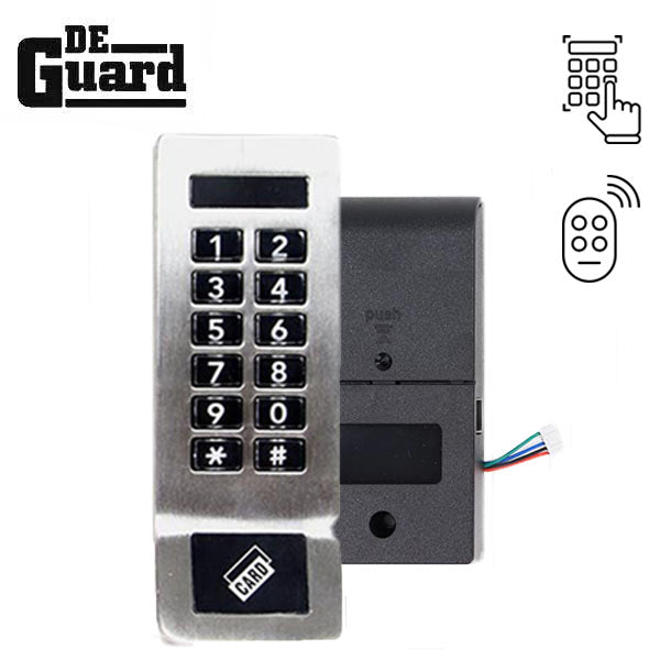 Electronic Keyless Entry Smart Cabinet Lock - RFID & PIN - Satin Chrome - UHS Hardware
