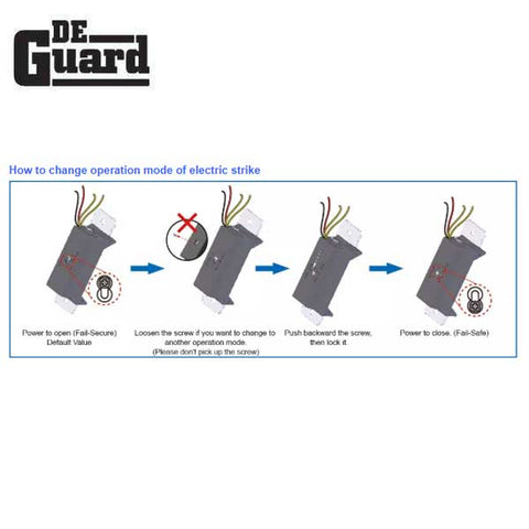 UL Listed Electric Strike Kit w/ 2 Face Plates - Adjustable Fail Safe / Fail Secure -  Adjustable 12/24VDC - Grade 1 - UHS Hardware
