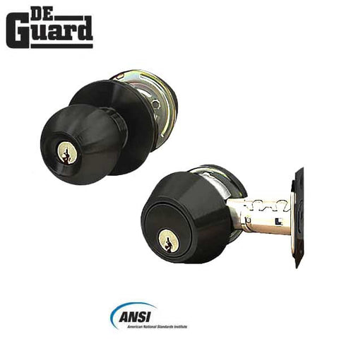 Premium Commercial Combo Lock Set w/ Knob & Deadbolt – 10B - Oil Rubbed Bronze – SC4 Keyway – Grade 2 - UHS Hardware