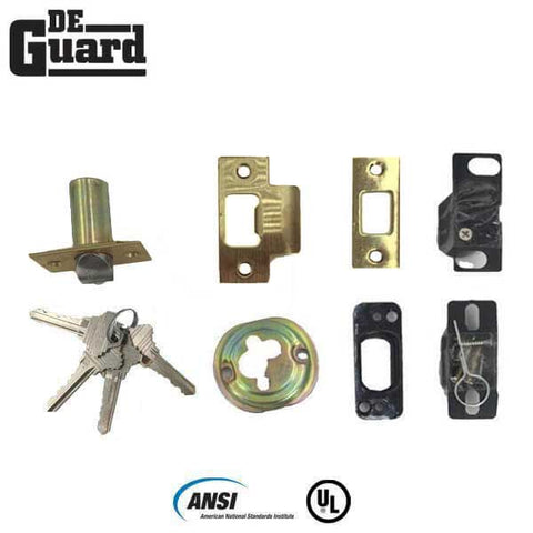 Premium Commercial Combo Lock Set w/ Knob & Deadbolt - US3 - Polished Brass – SC4 Keyway – Grade 2 - UHS Hardware