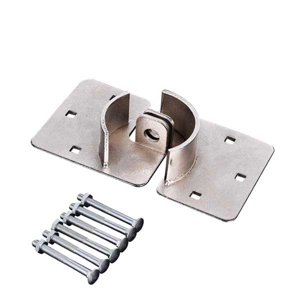 Premium - Round Hockey Puck Lock Hasp - 8 1/4" - Nickel Plated - UHS Hardware