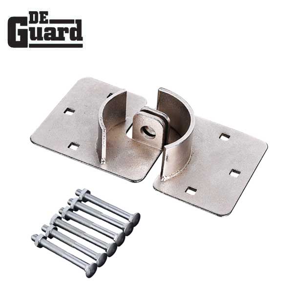 Premium - Round Hockey Puck Lock Hasp - 8 1/4" - Nickel Plated - UHS Hardware
