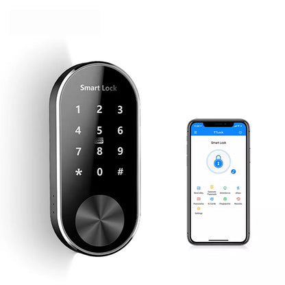 Premium Electronic Keyless Entry Drawer / Cabinet Pin Code Intelligent Lock with Mortise Latch - Q20A -  Hotel / Multifamily - Bluetooth / Fingerprint / RFID / Wi-Fi - Silver