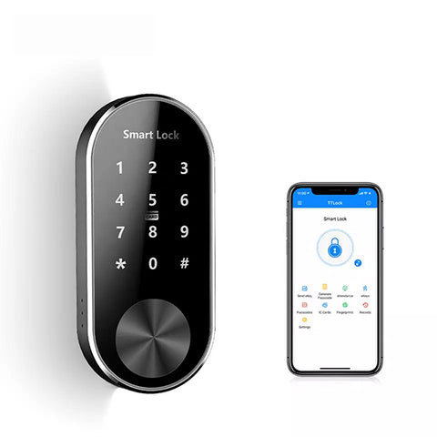Premium Electronic Keyless Entry Drawer / Cabinet Pin Code Intelligent Lock with Mortise Latch - Q20A -  Hotel / Multifamily - Bluetooth / Fingerprint / RFID / Wi-Fi - Silver