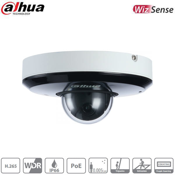 Dahua / IP / 4MP / Mini PTZ Camera / Varifocal / 2.8-12mm Lens / Outdoor / WDR / IP66 / Starlight / 15m IR / 5 Year Warranty / DH-1A404XBNR - UHS Hardware