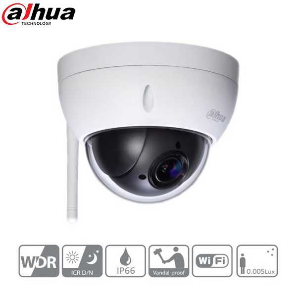 Dahua / IP / 2MP / PTZ Camera / WiFi / Motorized Varifocal / Starlight / 4x Zoom / 2.7-11mm Lens / WDR / IP66 / IK10 / DH-22204UENI-W - UHS Hardware