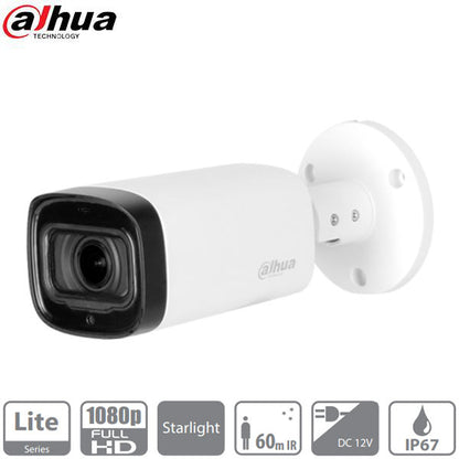 Dahua / HDCVI / 2MP / Bullet Camera / Motorized Varifocal / 2.7-12mm Lens / Outdoor / IP67 / 60m Smart IR / Starlight / 5 Year Warranty / DH-A21CC0Z - UHS Hardware