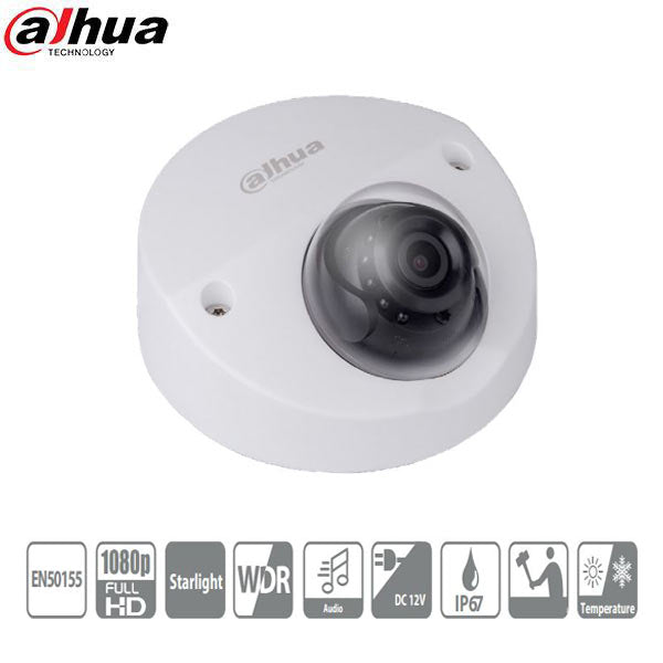 Dahua / IP / 2MP / Mobile HDCVI / Wedge Camera / Fixed / 2.8mm Lens / WDR / IP67 & IP6K9K / IK10 / 20m IR / DH-HAC-HDBW2241FN-M - UHS Hardware