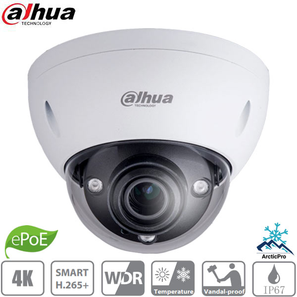 Dahua / IP / 8MP / Dome Camera / Motorized Varifocal / 7-35mm Lens / Outdoor / WDR / IP67 / IK10 / 100m IR / ePoE / 5 Year Warranty / DH-IPC-HDBW5831EN-Z5E - UHS Hardware