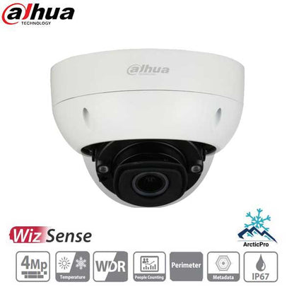 Dahua / IP / 4MP / Network Dome Camera / Motorized Varifocal / 2.7-12mm Lens / Analytics+ / WDR / 40m IR / IP67 / IK10 / ePoE / DH-IPC-HDBW7442HN-ZFR - UHS Hardware