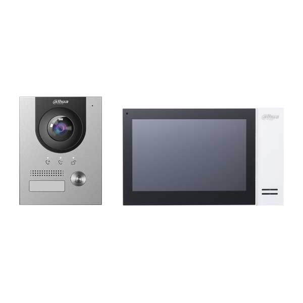 Dahua / IP Intercom Kit / Video Doorbell with Monitor & POE Switch / 2MP / Fixed / 1.9mm Lens / Outdoor / IP65 / IK07 / Active Alarm / Built-in Microphone & Speaker / 5 Year Warranty / DH-KTP01-S - UHS Hardware