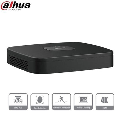 Dahua / 4 Channel / 8MP / 4K NVR / 1 SATA / No HDD / DH-N41C1P - UHS Hardware