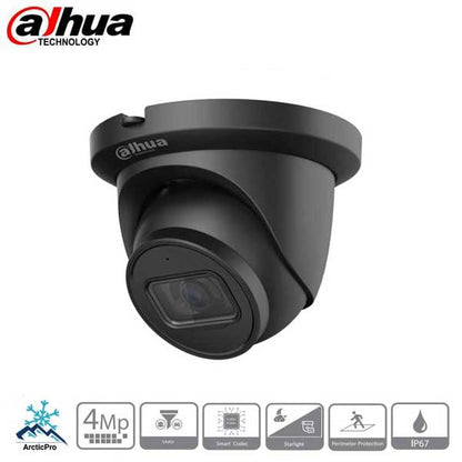Dahua / IP / 4MP / Eyeball Camera / Fixed / 2.8mm Lens / Outdoor / WDR / IP67 / 50m IR / Starlight / ePoE / Built-in Microphone / Smart Motion Detection / 5 Year Warranty / DH-N43AJ52-B - UHS Hardware