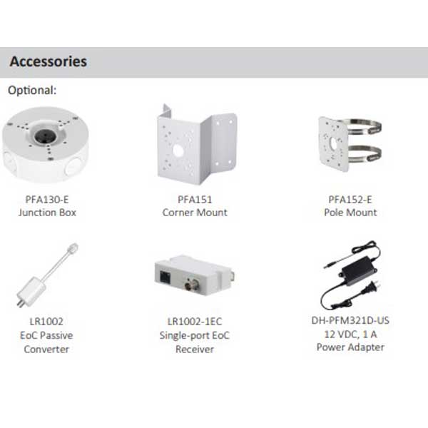 Dahua / IP / 8MP / Bullet Camera / Fixed /  2.8 mm Lens / Outdoor / Ultra WDR / IP67 / IK10 / ePoE / 5 Year Warranty / DH-N85DF62 - UHS Hardware