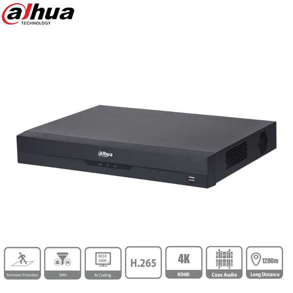 Dahua / HDCVI DVR / 16Channels / Analytics+/ 1U / Penta-brid / 6MP / 1080p / 4TB HDD / X52B3A4 - UHS Hardware