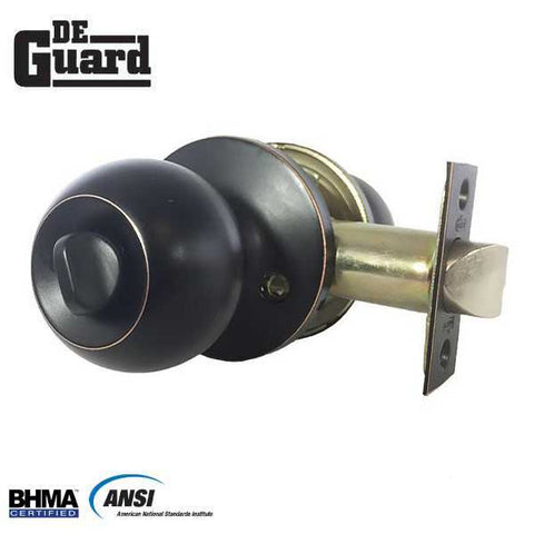 Premium Knobset - Oil Rubbed Bronze - Entrance - Grade 3 - ( SC1 / KW1 ) - UHS Hardware