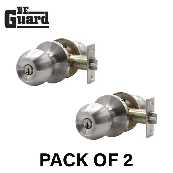2x Premium Knob Set - Stainless Steel - Entrance - Grade 3 - (SC1) (2 For 1) - UHS Hardware
