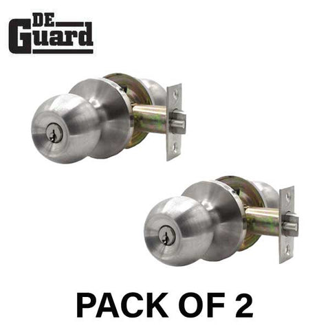 2x Premium Knob Set - Stainless Steel - Entrance - Grade 3 - (SC1) (2 For 1) - UHS Hardware