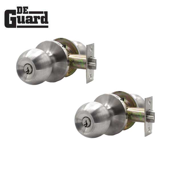 2x Premium Knob Set - Stainless Steel - Entrance - Grade 3 - (SC1) (2 For 1) - UHS Hardware