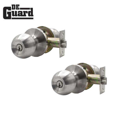 2x Premium Knob Set - Stainless Steel - Entrance - Grade 3 - (SC1) (2 For 1) - UHS Hardware
