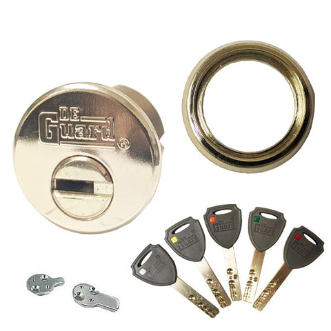 High Security - RIM/Mortise Cylinder - 1-1/8"- 206 Keyway - US3 - Polished Brass - UHS Hardware