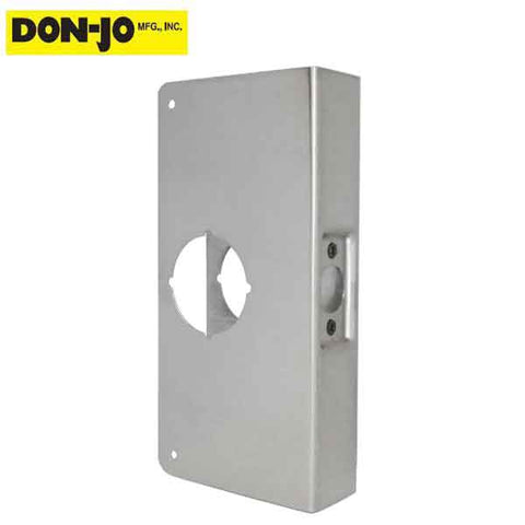 Don-Jo - Wrap Plate - #1 - 2-3/8" -1-3/8" Doors - Silver (1-S-CW) - UHS Hardware