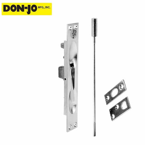 Don-Jo - Aluminum Door Flush Bolt - Satin Chrome (1555-626 - SC - 26D) - UHS Hardware