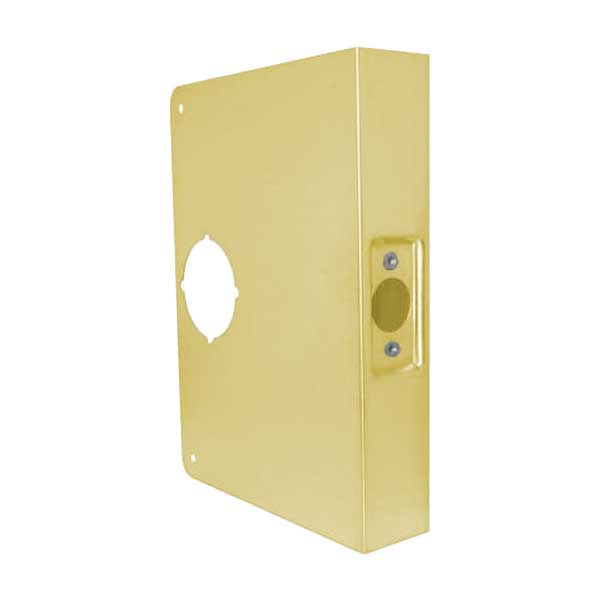 Don-Jo - Extended Wrap Plate #55 - 5" - 1-3/4" Doors - Polished Bronze - (55-PB-CW) - UHS Hardware
